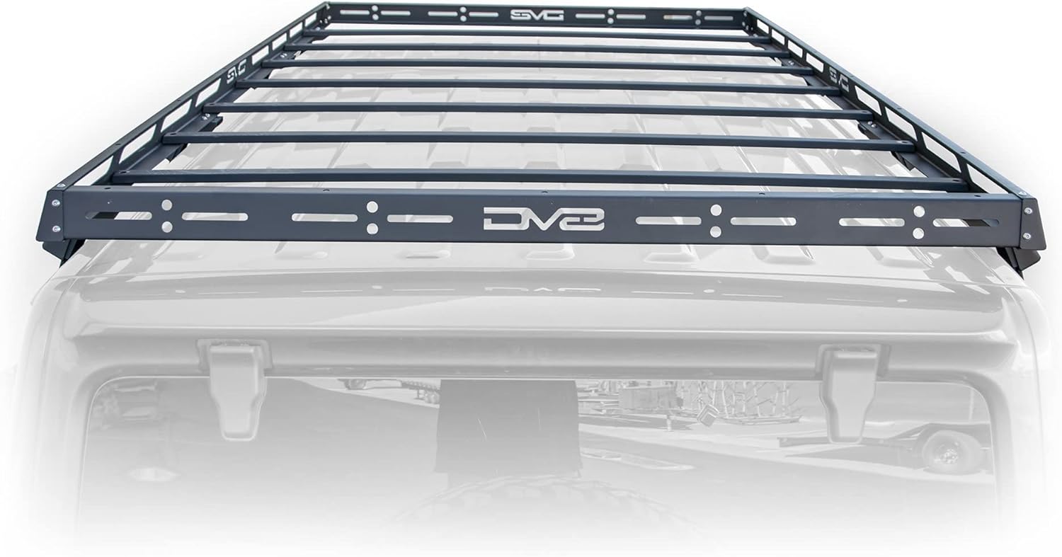DV8 Offroad Roof Rack for 2018-2025 Jeep Wrangler JL 4 Door | Hard Top | Bolt-On Installation | Multiple Tie Down Points | 200lbs Capacity | Made from 1/8” Thick Steel - Image 4