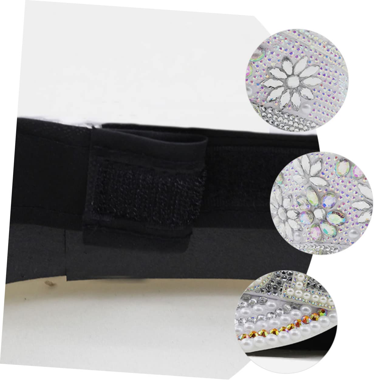 Sombrero Blanco Incrustaciones de Cristal Cómodo y Ajustable para Novia Adecuado para Despedidas de Soltera y Fiestas Playa