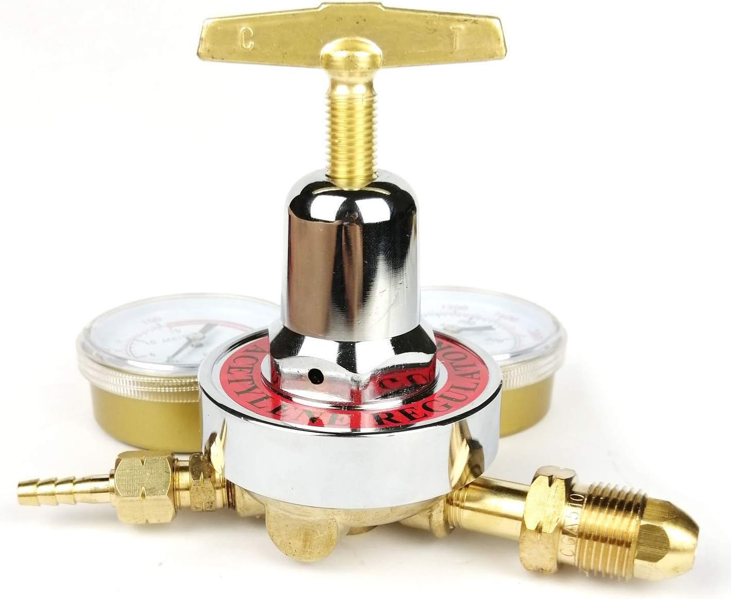 Welding Gas Welder Acetylene Regulator Compatible with Cutting Torch Kits Inlet(CGA-510) Outlet(9/16"-18)
