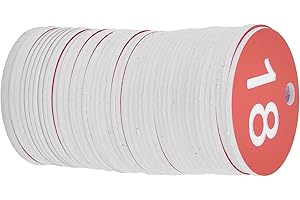 50 per Pack Beehive Cutouts for Beekeeping, Red Beehive Number Tags (1-50)