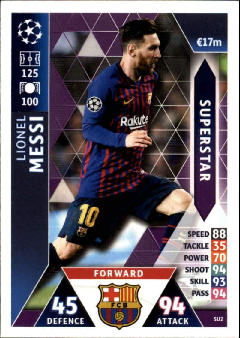 2018-19 Topps UEFA Champions League Match Attax Superstars #SU2 Lionel Messi FC Barcelona Official Futbol Soccer Card