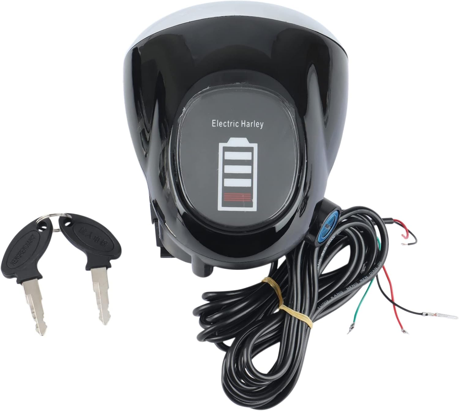 for Citycoco Electric Scooter Angel Eye 60V Speed Power Meter Accessories Headlight Key Electric Lock Kit Black