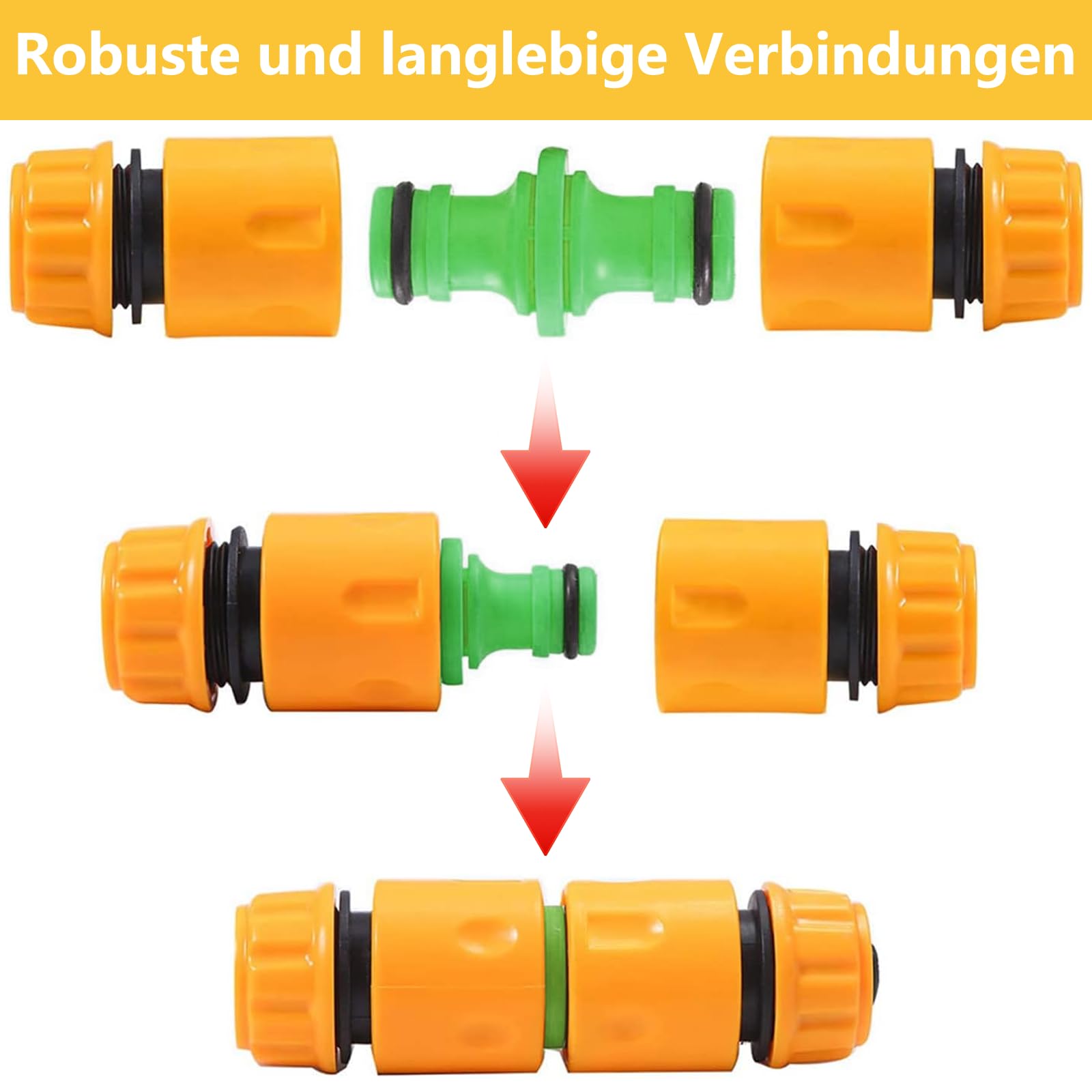 Tuinslang Connector Set – 20 Stuks – Geschikt Voor 1/2 En 3/4 Inch – Dubbele Pluggen, Kraanadapter En Snelle Koppelingen – ABS Kunststof