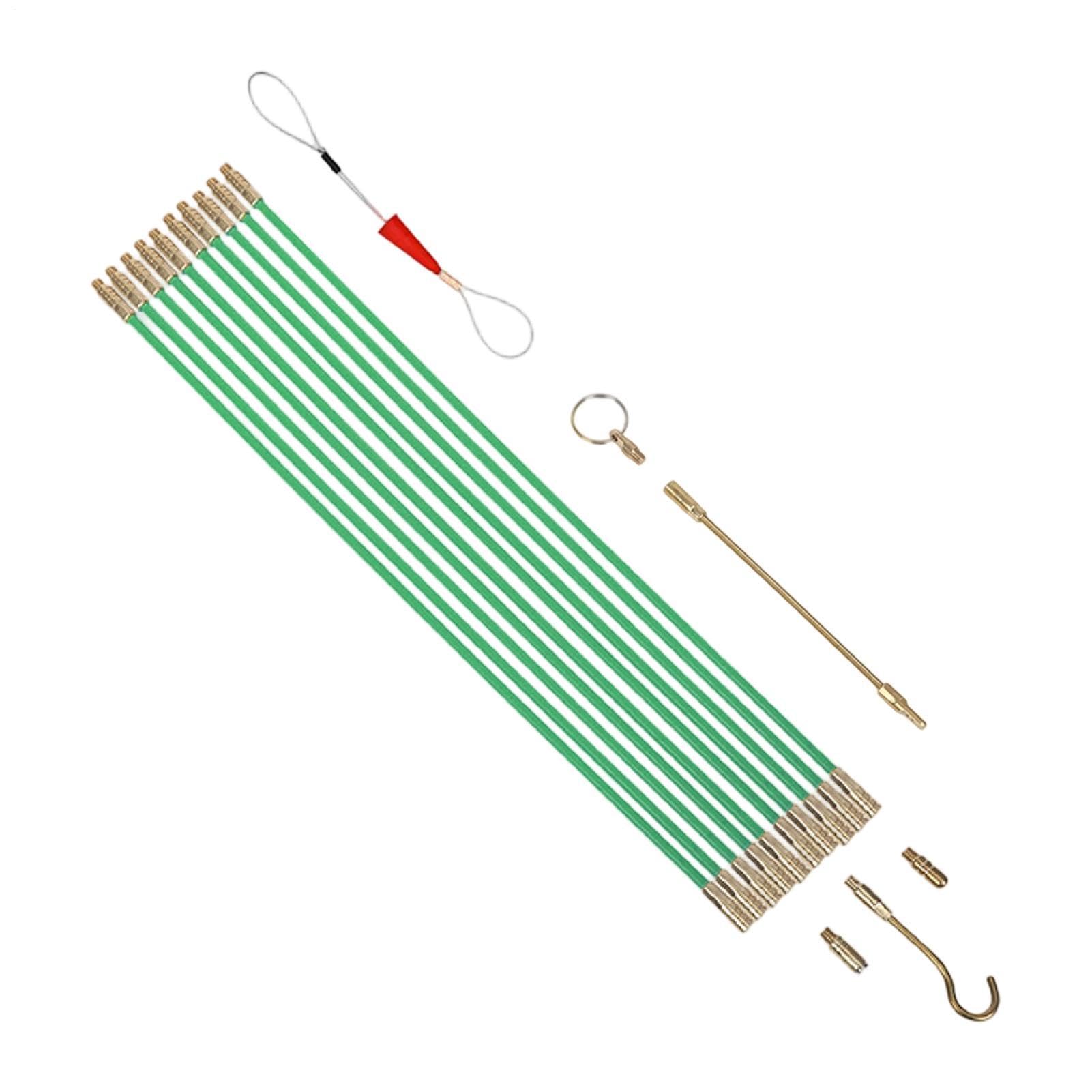 Passacavi Kit attrezzi per passaggio cavi in fibra di vetro | passaggio fili in fibra di vetro Pratico E Resistente Per Uso Domestico Industriale Edile In Soffitti Solai Interni Esterni