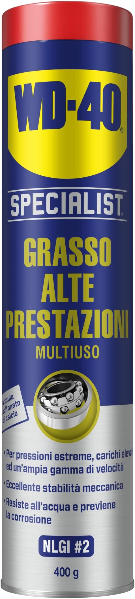 WD-40 - Specialist - High Performance Grease - Last Generation Multi-Purpose Lubricant - Resistant to High Loads, Extreme Temperatures and Humidity - For Industrial Purposes - NLGI 2 -