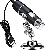 Microscópio Digital USB Global Optics, Zoom 1600x, Câmera 2.0 MP, Iluminação LED, Para Uso Profissional e Lazer