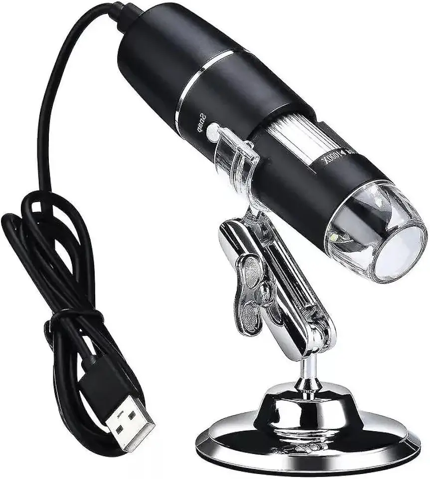 Microscópio Digital USB Global Optics, Zoom 1600x, Câmera 2.0 MP, Iluminação LED, Para Uso Profissional e Lazer