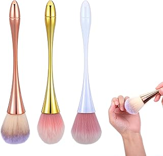 3 cepillos de polvo de uñas, pinceles de polv...