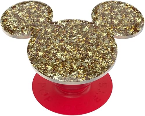 PopSockets - Agarre para teléfono con soporte expandible, agarre adhesivo, Disney, Mickey dorado