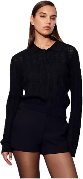 Dilvin 10827 Polo Yaka İnce Triko Bluz