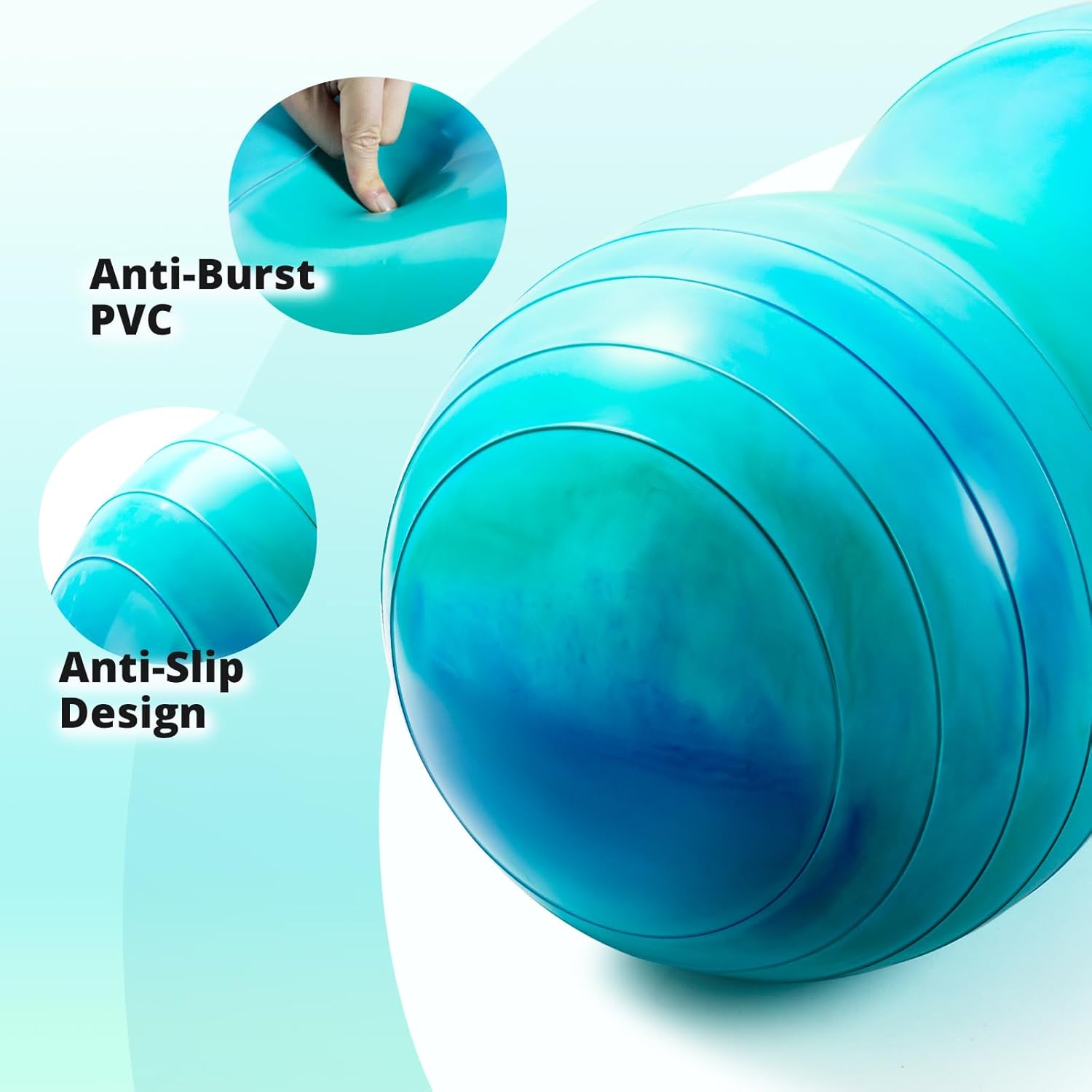 18’’/20’’ Peanut Ball for Kids & Adults, Anti-Burst Exercise Ball for Autism Sensory Training, Pregnancy & Physical Therapy, Yoga Balance Ball Chair for Fitness.