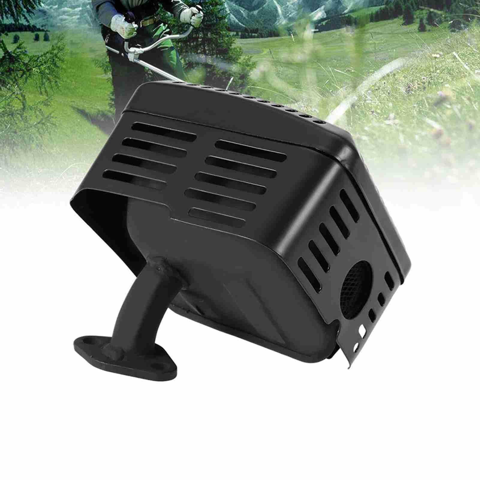 Asixx Silenciador de Escape, Sistema de silenciador de Escape con Protector térmico para Honda GX120 GX160 GX200 5.5 HP 6.5 HP cortacésped, Parte