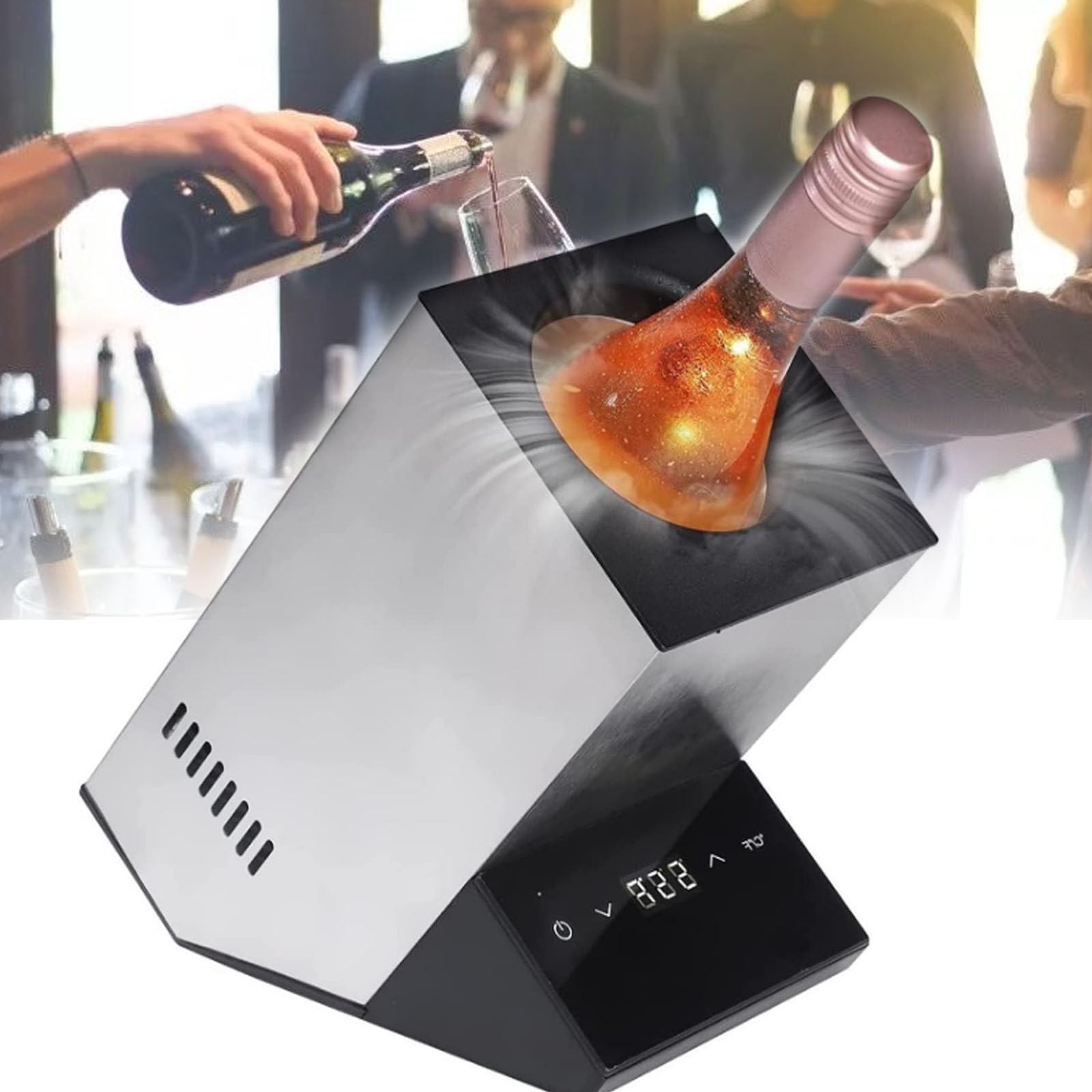 Raffreddatore elettrico per vino, refrigeratore rapido per bevande, mantiene freddo fino a 24 ore per bevande sul patio