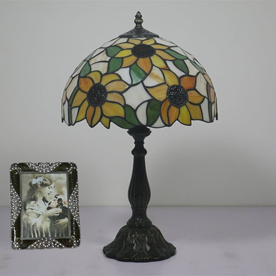 Amazon.co.jp : ステンドグラス ランプ ひまわりの絵テーブルライト