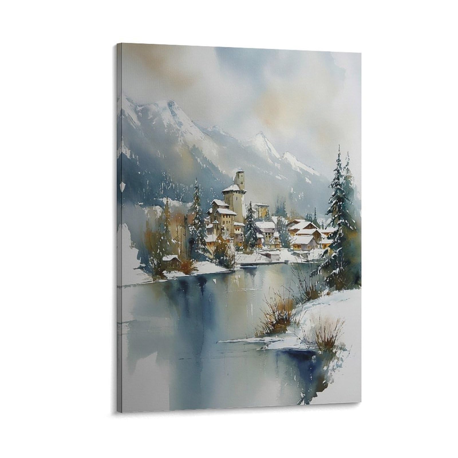 Whistler Ski 20x30inch(50x75cm) Vintage Travel Poster Watercolor Canvas Art