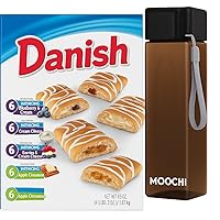 Vista 3 de Paquete variado de aperitivos de pastelería danesa con botella de agua reutilizable, 24 pasteles envueltos individualmente, paquete personalizado