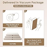 Vista 5 de EHEYCIGA Camas ortopédicas para perros grandes con funda extraíble lavable para jaula, camello, 35 x 23 pulgadas