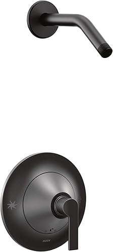 Moen TS2202NHBL Doux 2.5 GPM - Empuñadura de presión equilibrada Posi-Temp sin cabezal de ducha, color negro mate