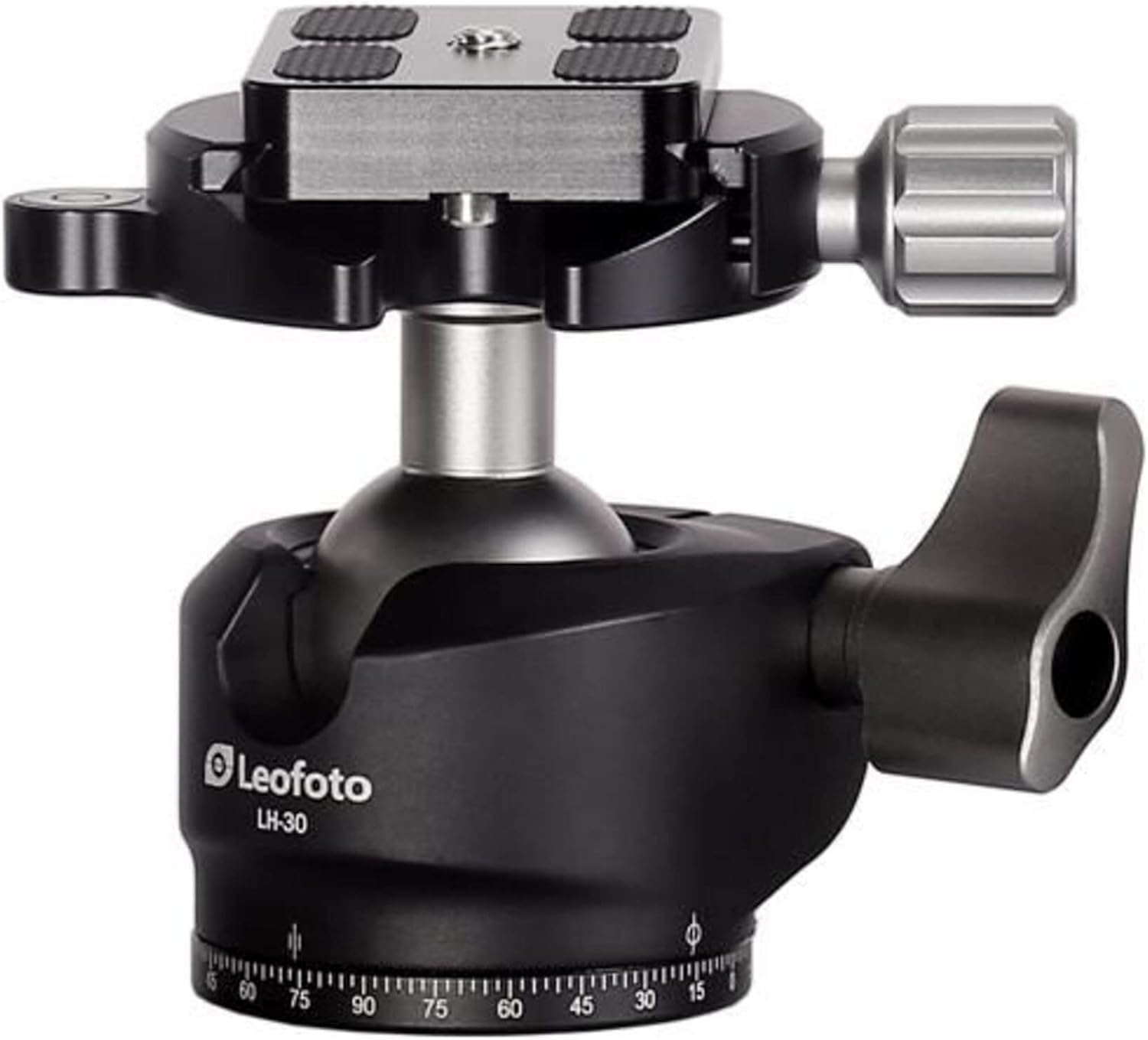 Leofoto - LH-30 Tripod Head with BPL-50 Quick Release Plate - Height: 80mm - Load Capacity: 15 kg - User Friendly - LH-30+BPL-50