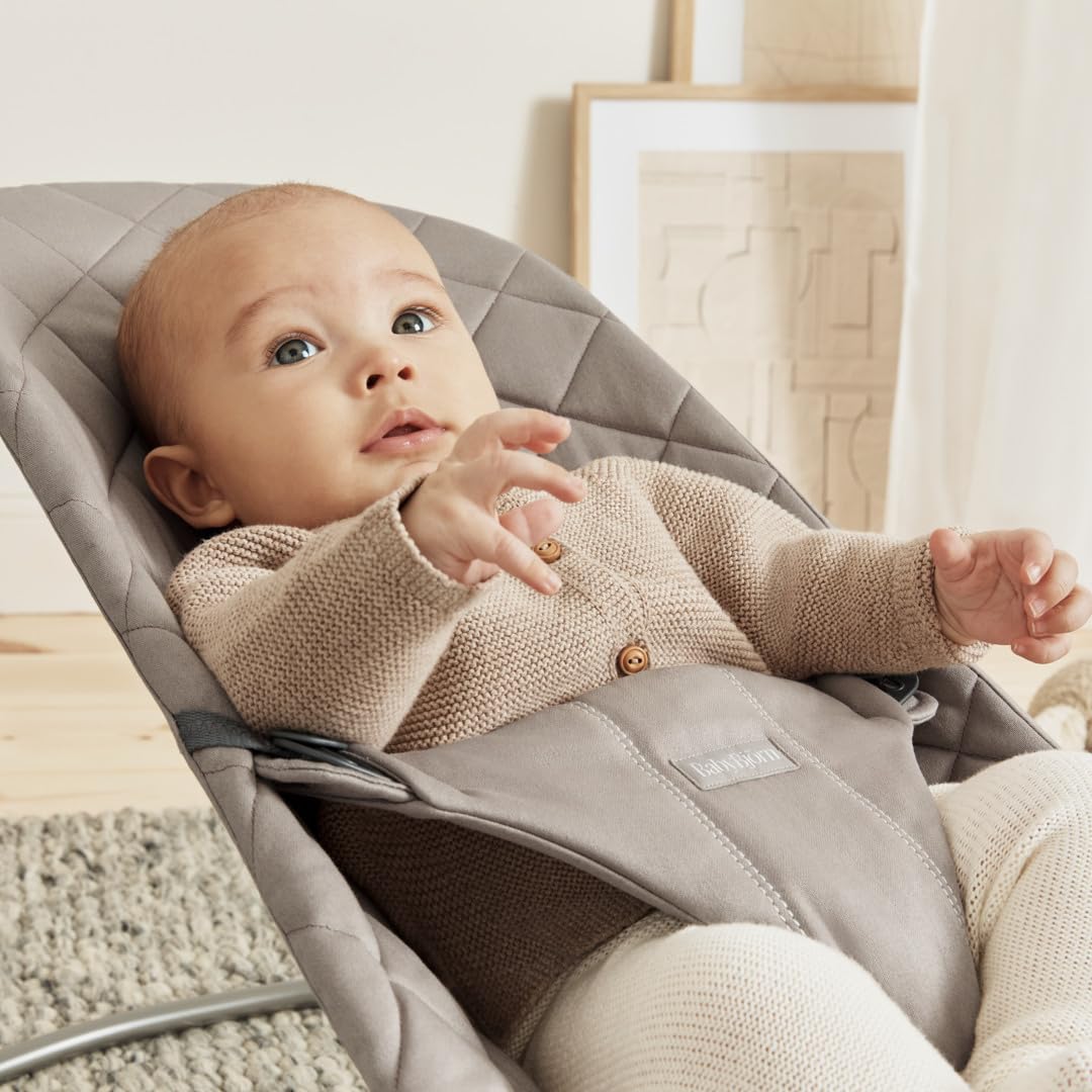 BabyBjörn Transat Bliss, Tissé, Matelassage classique, Gris sable
