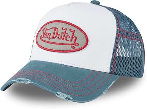 Von Dutch Trucker Cap with Net Con, White / Green, One Size