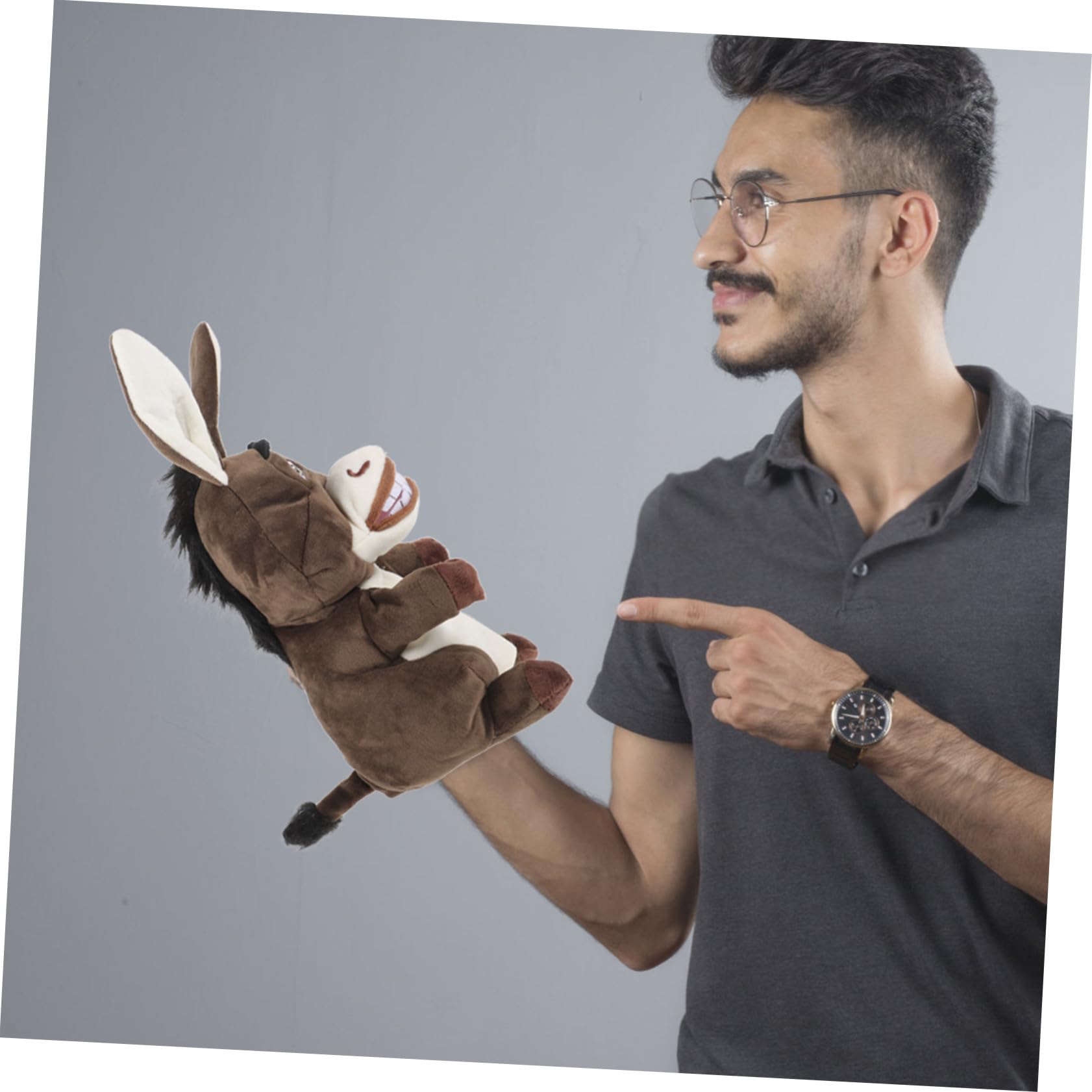 Marioneta de Mano de Burro de Peluche, 1 Pieza, Cuento