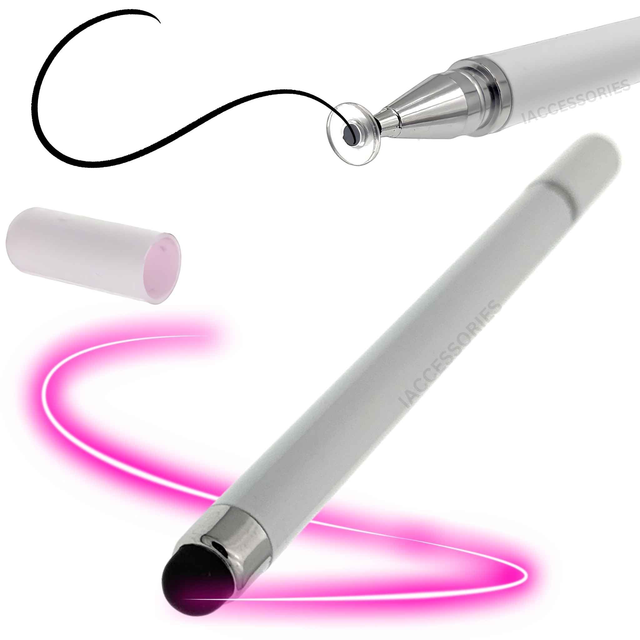 Dual-Sided Universal Stylus Pen Compatible with All Touch Screens Devices, iOS, Android Mobile Phones, Tablets - Pack of 2 (White)-image-10