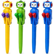 Boxing Robot Fidget Ballpoint Pens, 4 Pack Stress Relief Office Pen