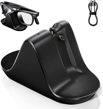 Charging Stand for Ray-Ban Meta Wayfarer/Headliner/Skyler Gen 1&2 | Portable Charging Dock for Ray Ban Meta Smart Glasses Case Accessories with 2.13 ft USB-C,Charger with LED Indicator