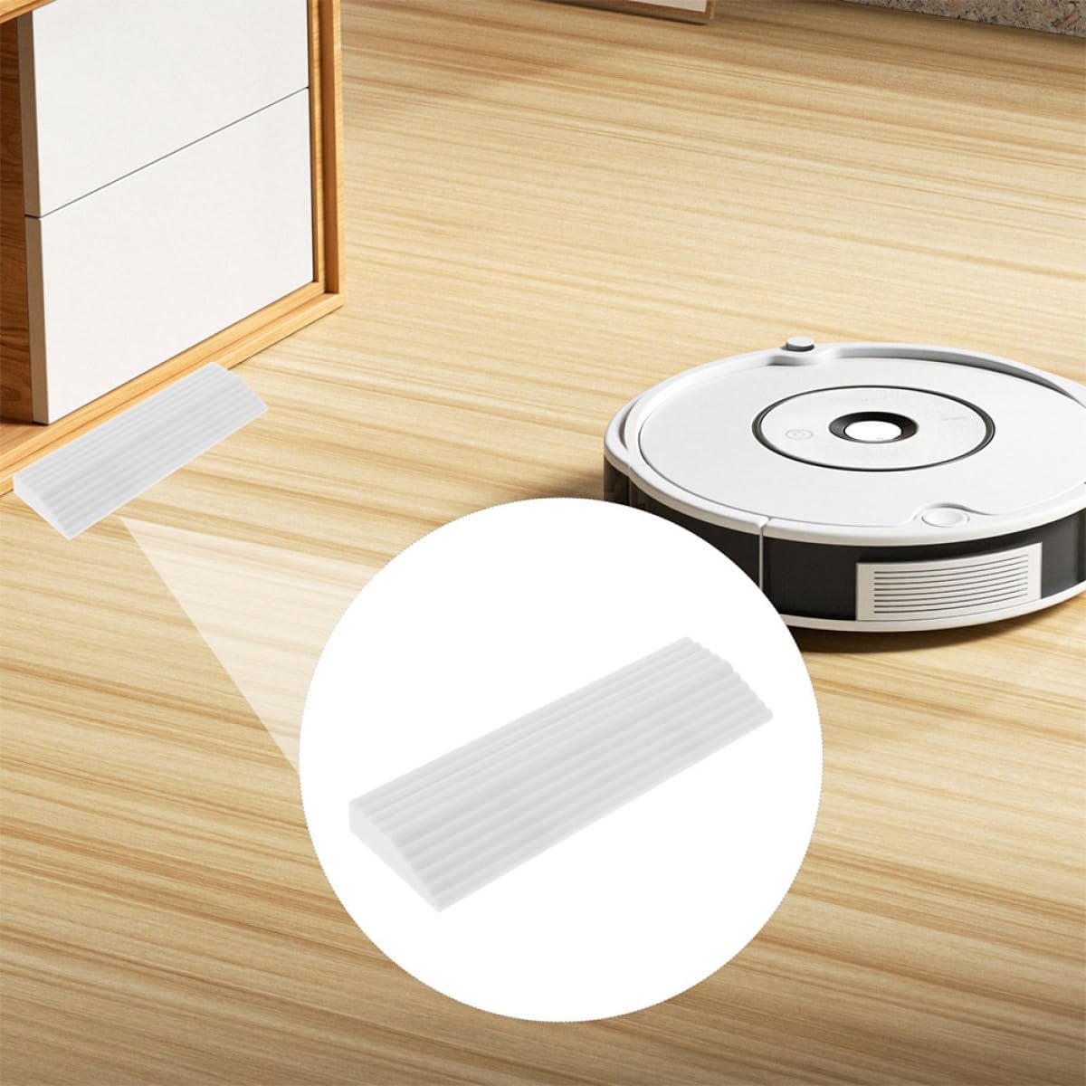 Threshold Ramp for Doorways 4pcs Indoor Sweeping Robot Ramp Pad Rubber Non-Slip Home for Steps and Small Triangular Curbs