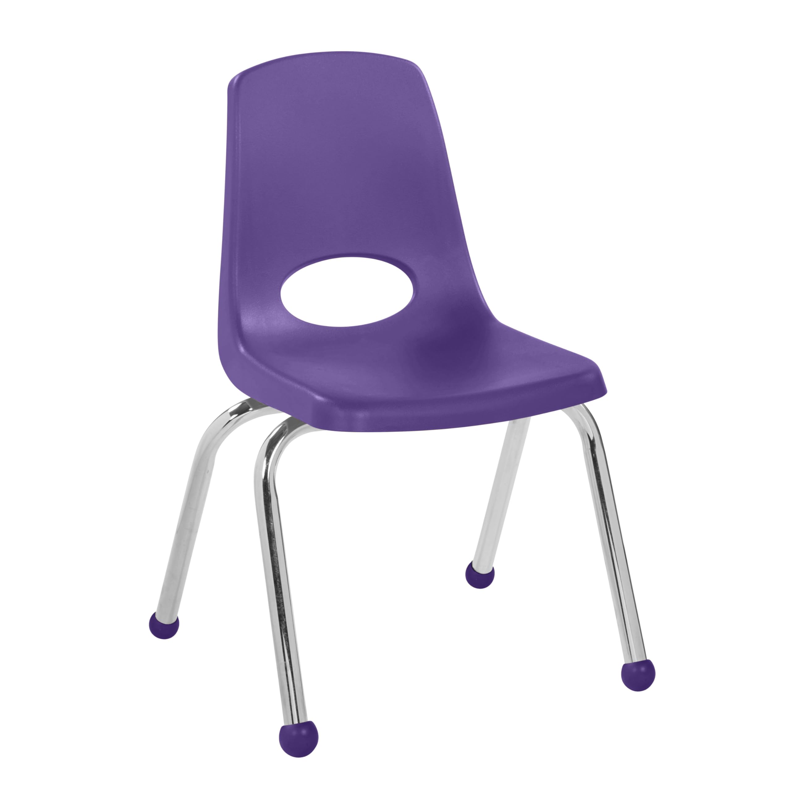 FDP 14" School Stack Chair with Ball Glides, Purple, 11557-PU