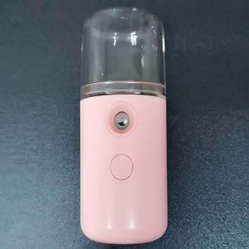 Nano Facial Mist Spray Portable Mini USB Water Face Humidifier Hydration for Women Pink
