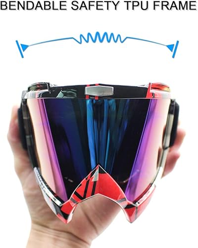 Miniatura 3 de SPOSUNE Gafas de motocross ATV UV400 para hombres, mujeres y jóvenes, gafas de motocross, resistentes al viento y al polvo
