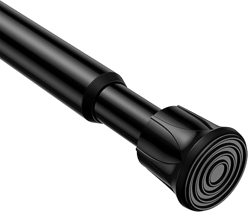 Miniatura 30 de AIZESI Barras de Cortina con Resorte de Tensión Cortas (Negro, 43 a 71 cm - 3 piezas)