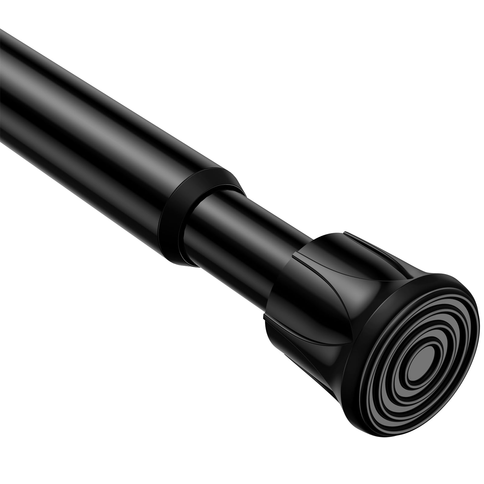 AIZESI Spring Tension Curtain Rods Short Tension Rod (Black,28" to 48"-1Pcs)