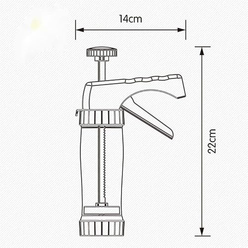 Stainless Steel Cookie Press Gun Kit - with 13 Metal Cookie Press Discs and 7 Icing Tips for Biscuit, Cake Decoration(Stainless Steel)