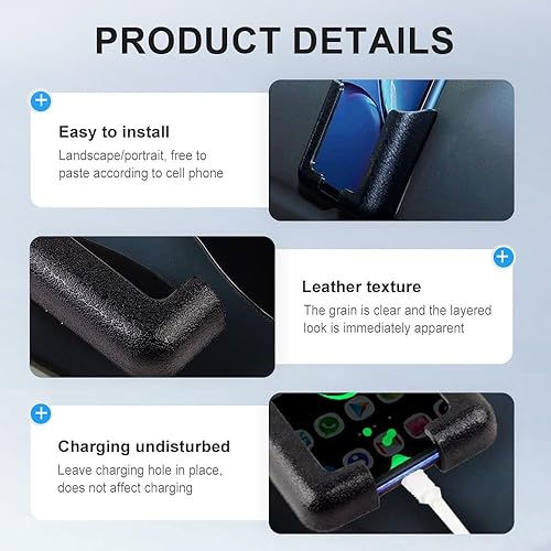 Miniatura 4 de Soporte adhesivo para teléfono de automóvil, soporte multifuncional para tablero de instrumentos y asiento, soporte autoadhesivo para teléfono móvil