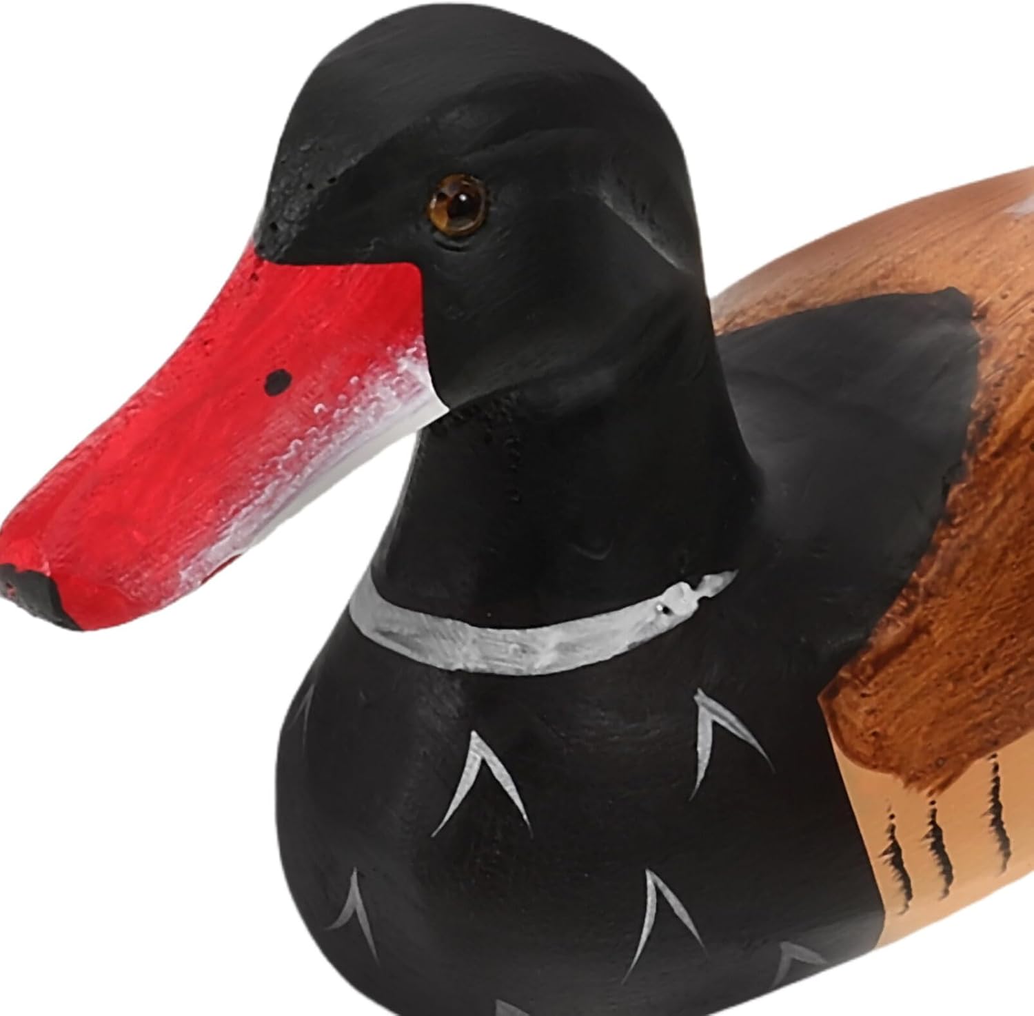 Alipis Art Duck Decoration Duck Art 2pcs Wooden Ducks Statue Hand Engraving Mandarin Duck Ornament Feng Shui Bird Animal Figurine Wedding Present for Lover Couple Office Home Decor