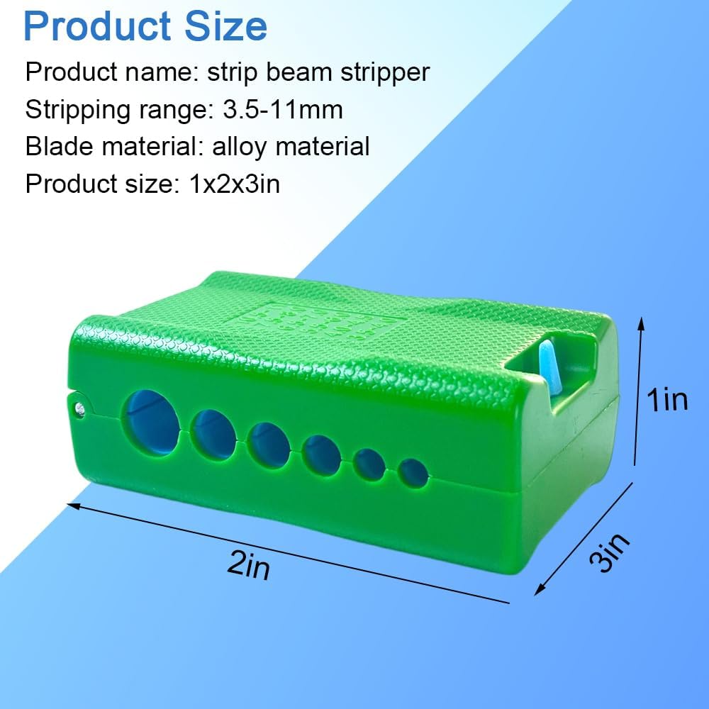 Fiber Optic Mid Span Cable Cutting Tool, Replacement for A-3511 Compatible Loose Tube Buffer Stripper, Longitudinal Bundle Stripping Tool with 12 Spare Blades for 3.5-11mm Cable