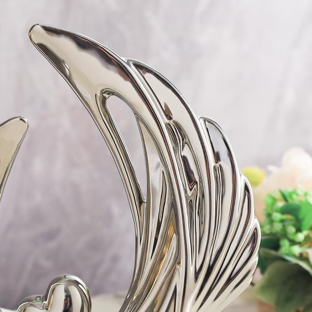 Prezenty na parapetówkę Ceramiczna statua Sztuki Miłości Skrzydła, Niesamowity centralny stół do jadalni, salonu i biura Wyjątkowa dekoracja