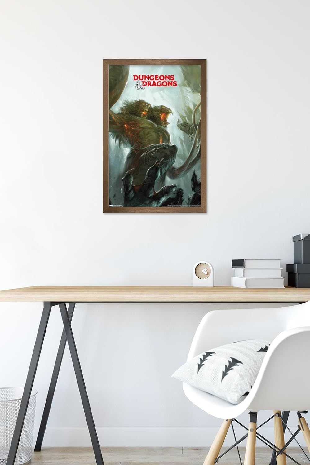 Trends International Dungeons And Dragons - Demogorgon Wall Poster, 14.725" x 22.375", Bronze Framed Version