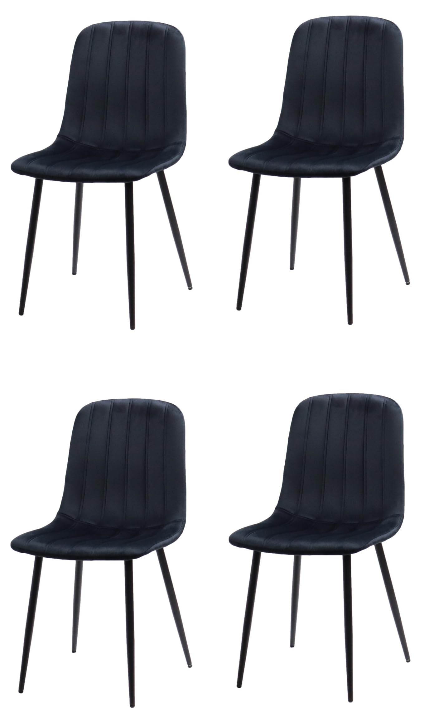 Millhouse Dining Chairs with Sturdy Metal Legs, Set of 4 for Kitchen and Living Room D20991 Black โ image 1