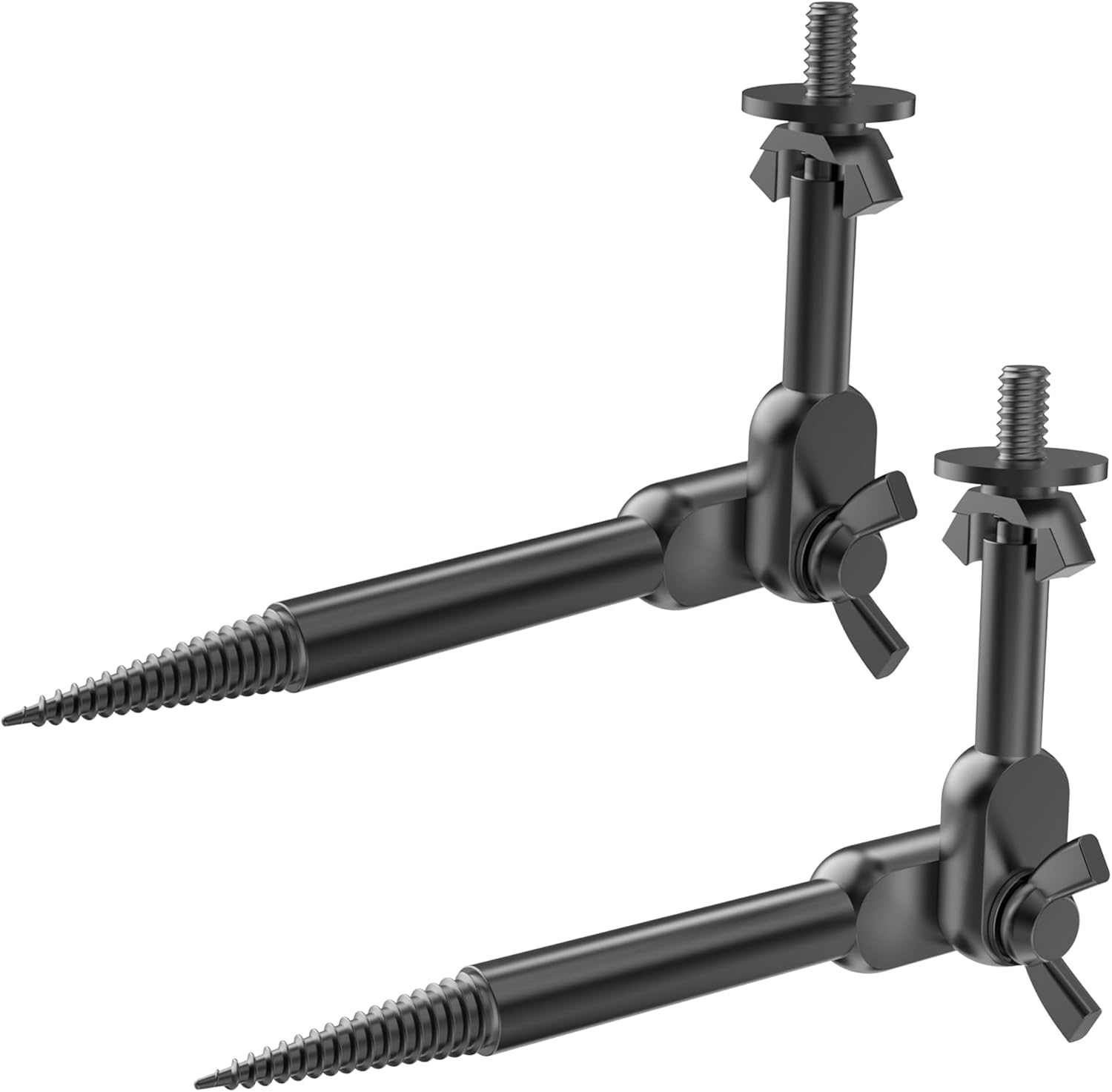 Trail Camera Mount, Game Cam Mount 2-Pack Tree Stand Holder Screw in with 1/4"-20 Thread, 360° Rotating Bracket, 4.4lbs Capacity Stealth Wildlife Camera Solar Panel Hunting Accessories