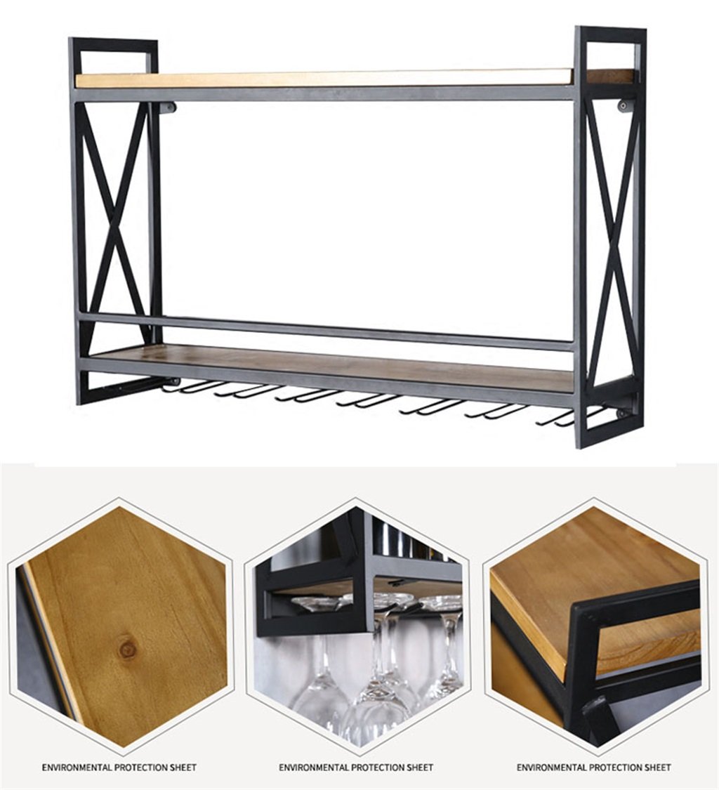 Porte-bouteille De Vin Mural En Métal Rustique – 6 Tailles