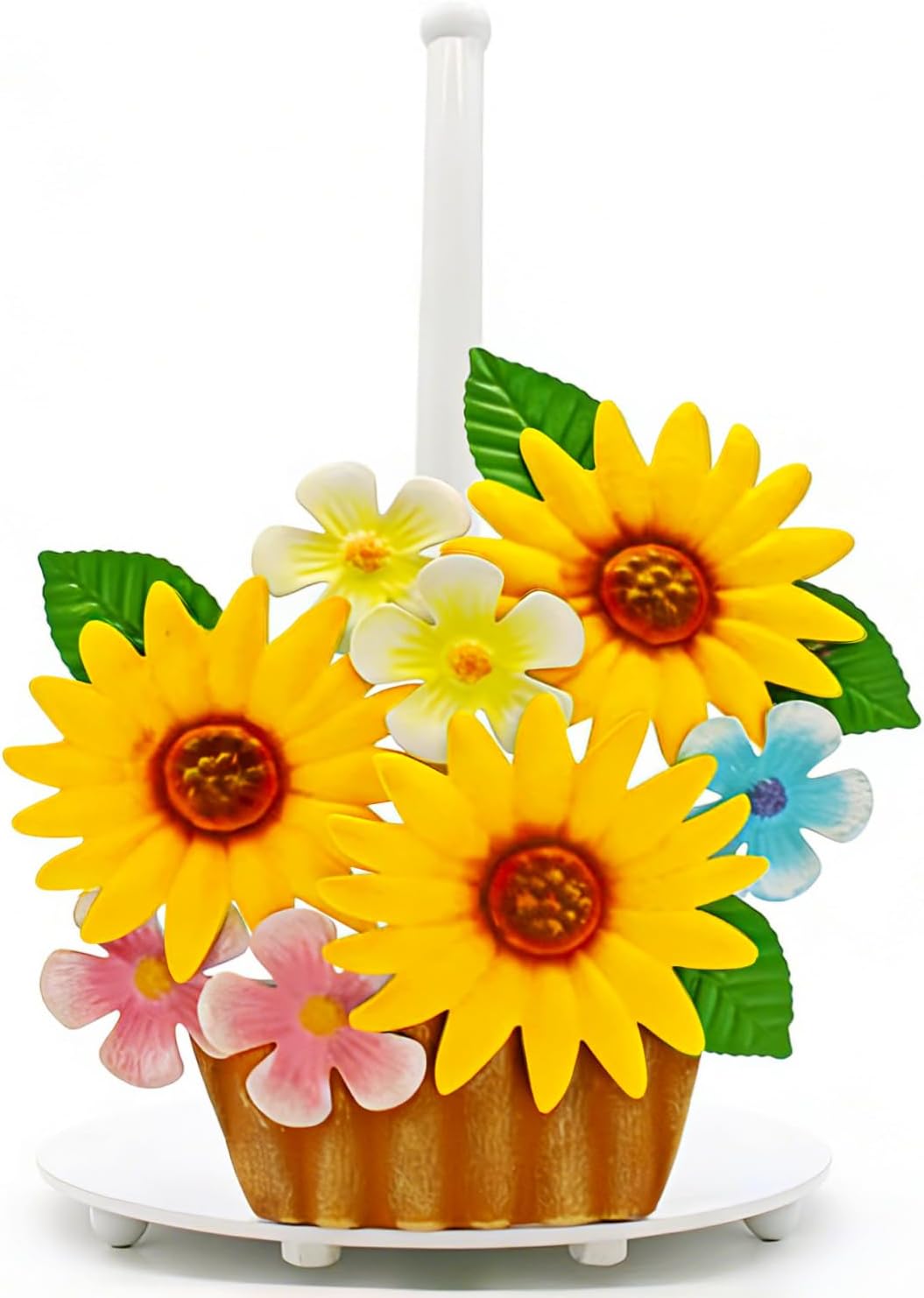 Sunflower Paper Towel Holder Sunflower Kitchen Decor Sunflower Gifts for Women Sunflower Decor for Countertop Cute Paper Towel Holder Yellow Kitchen Decor Home Stuff Housewarming Gifts