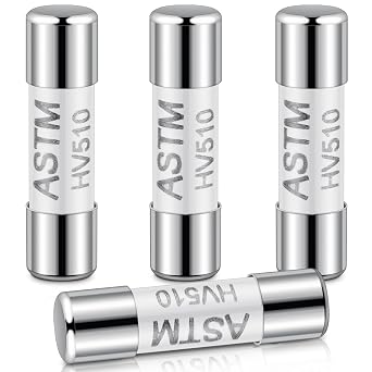 Relaxweex 4 Pieces Christmas Light Fuse Hv510, 600 VAC, 5x20 mm Fast Blow Glass Christmas Ceramic Fuse Replacement Kit for Use in Multimeters LED Outdoor String Lights0.5 A