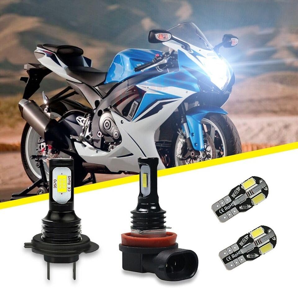 Fit for Suzuki 2011-2020 GSXR 6000K LED Headlight Bulbs High Low Beam Kit Cool White
