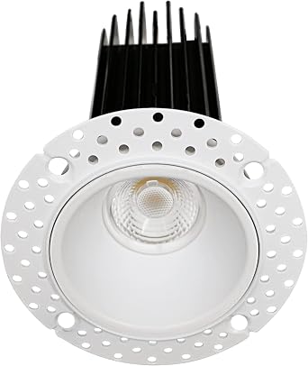 2 inch Trimless Round White Downlight Luminaire, High-Output, LED Recessed Light Fixtures Dimmable 14W=120W, 1000 Lumens, CRI 90+, IC Rated, 5CCT Selectable 2700K|3000K|3500K|4100K|5000K