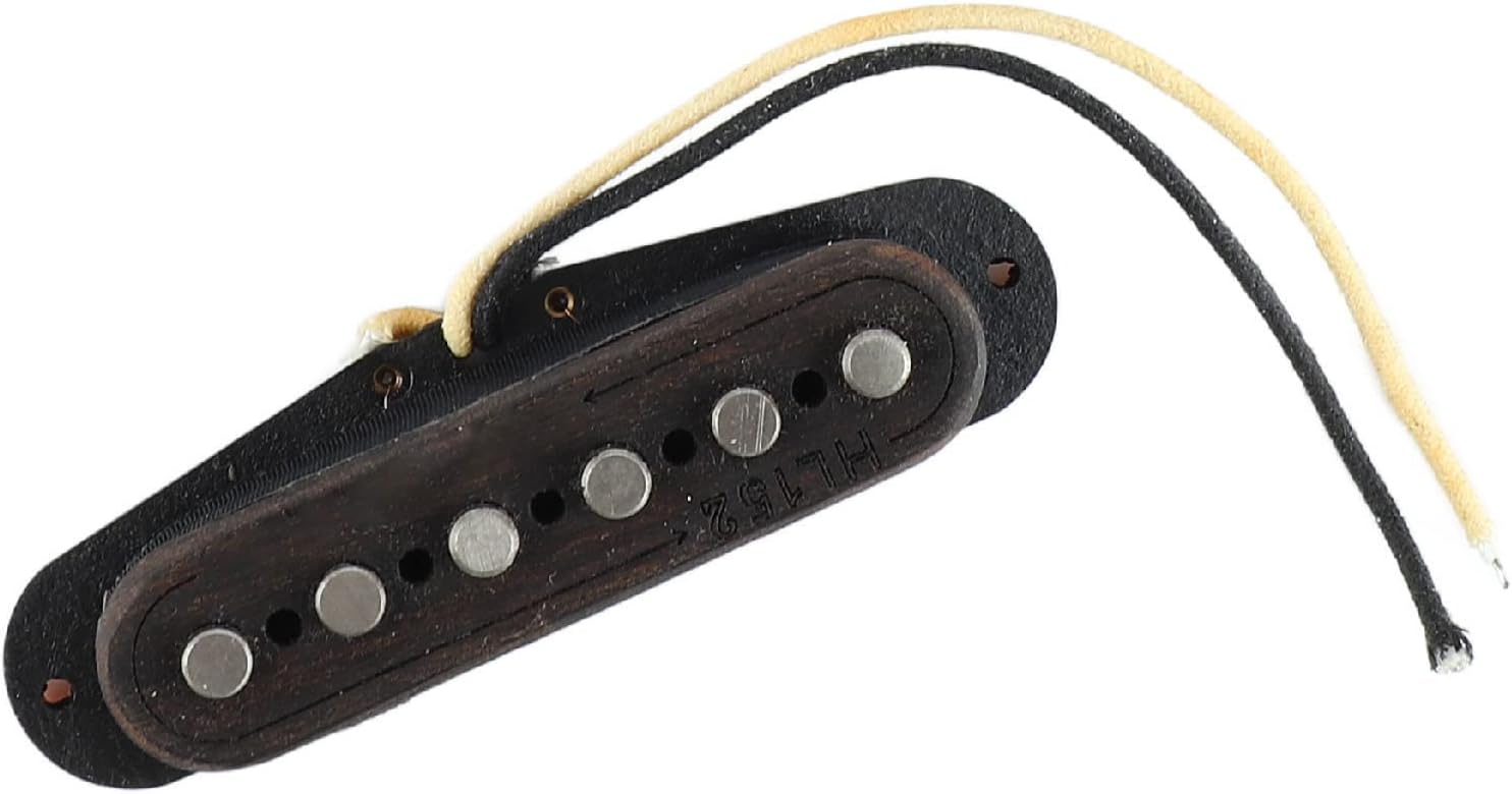 3Pcs Guitar Pickup Metal Wood for 6 - String Electric Acoustic Guitar - Clear Sound, Easy Installation, Versatile Replacement Set for Performances and Recording (Rosewood)