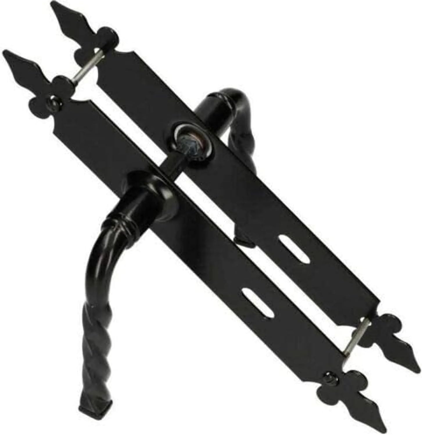 KOTARBAU Door Handle 90 mm PZ/BB Door Handle Door Handle Door Handle Door Handle Set Black Universal Indoor Outdoor Wrought Iron Rust Resistant (BB)